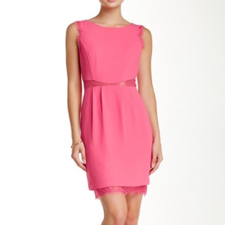 Salenew Bcbgmaxazeria Maud Pink Lace Dress
